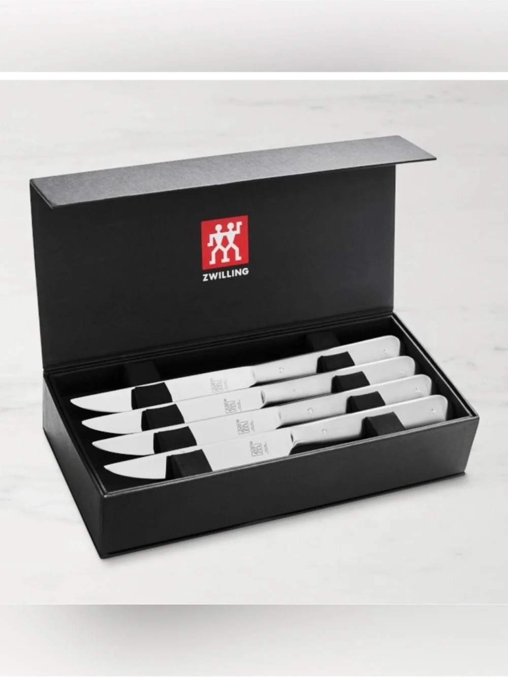 Williams Sonoma Zwilling Stainless Steel Steak Knife Set in Silver - 4-Piece